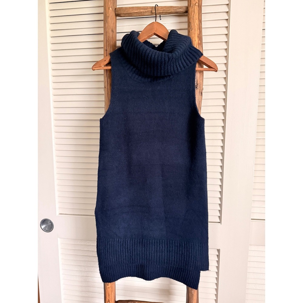 Romeo + Juliet Couture‎ Navy Blue Sleeveless Turtleneck Sweater Dress XS